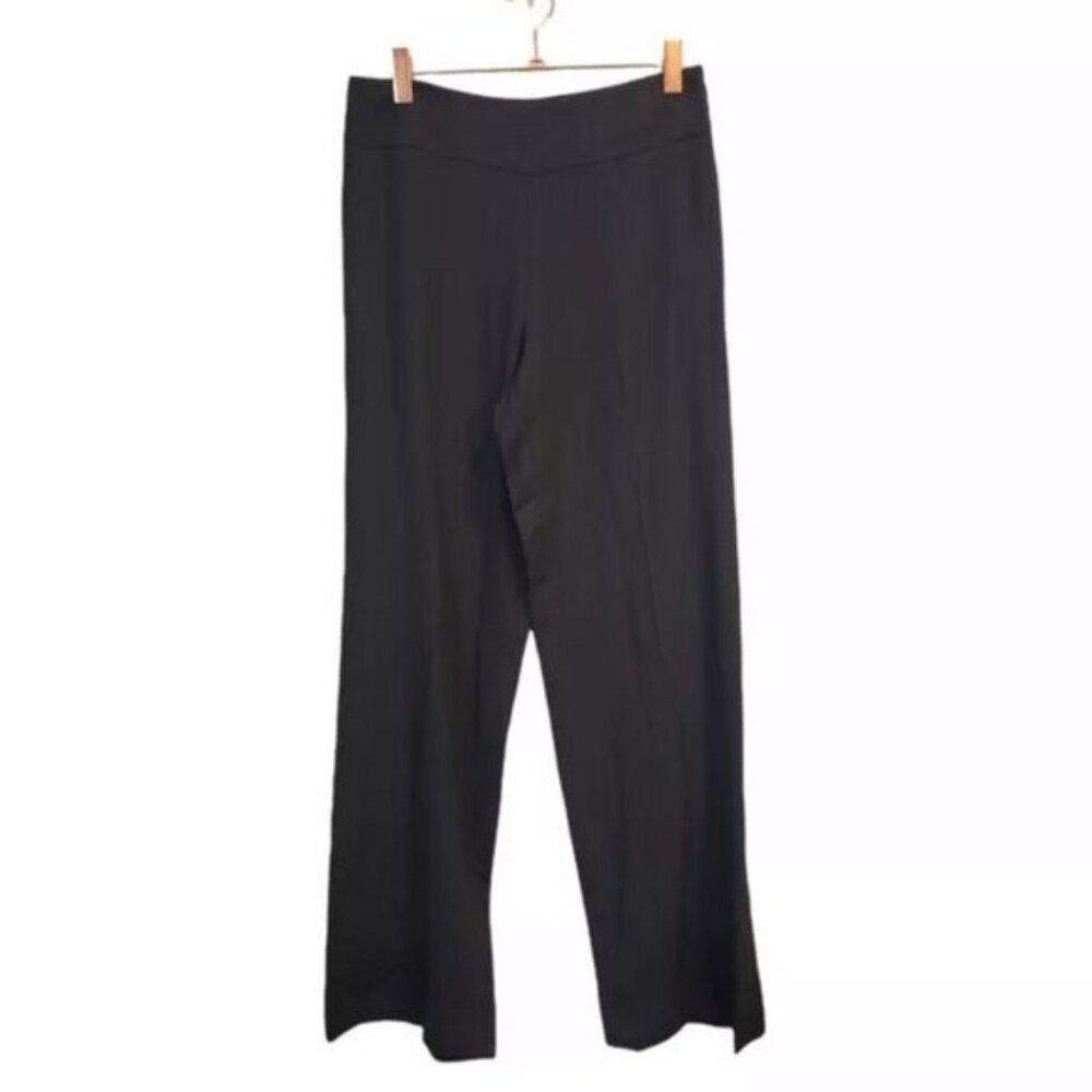 Armani Collezioni | Straight Leg Career Dress Pant Trousers Black Cuffed